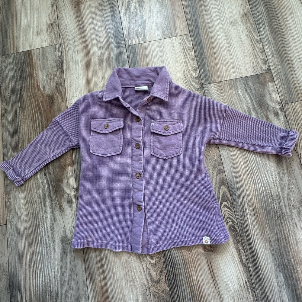COTTON ON KIDS button up sweater shirt. Modern girls sweater. Button up sweater